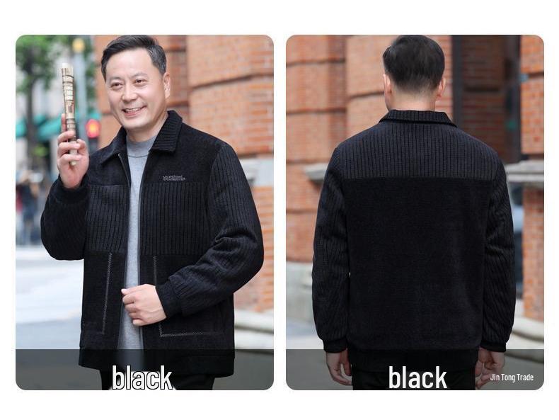Dad's 2024 Casual Spring/Autumn Jacket for Elderly Men - Ideal for 50-Year-Olds and Up.