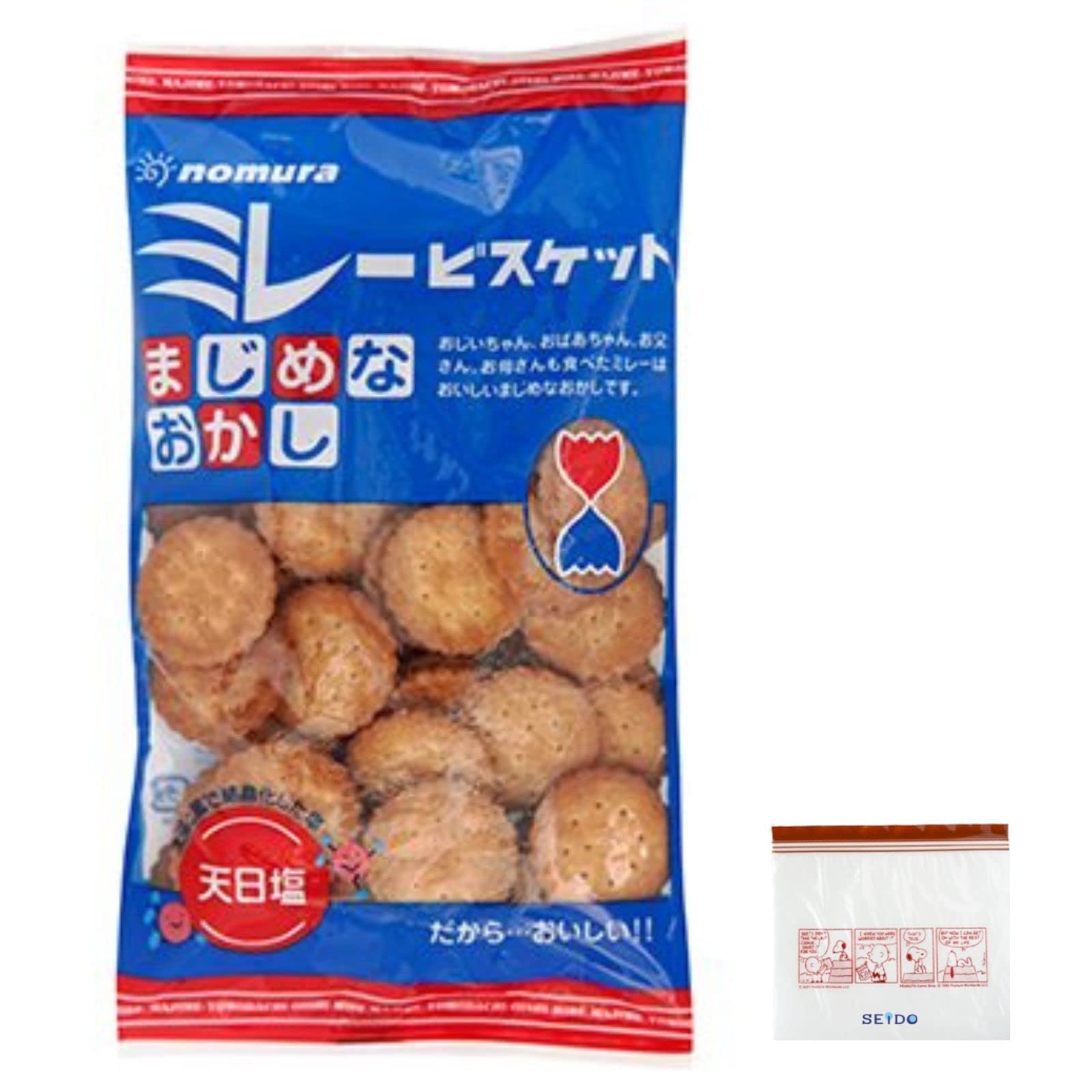 

Nomura Bean Processing Shop Majime Millet 120g of with SEIDO Original Freezer Bag Biscuits, (Pack 10)