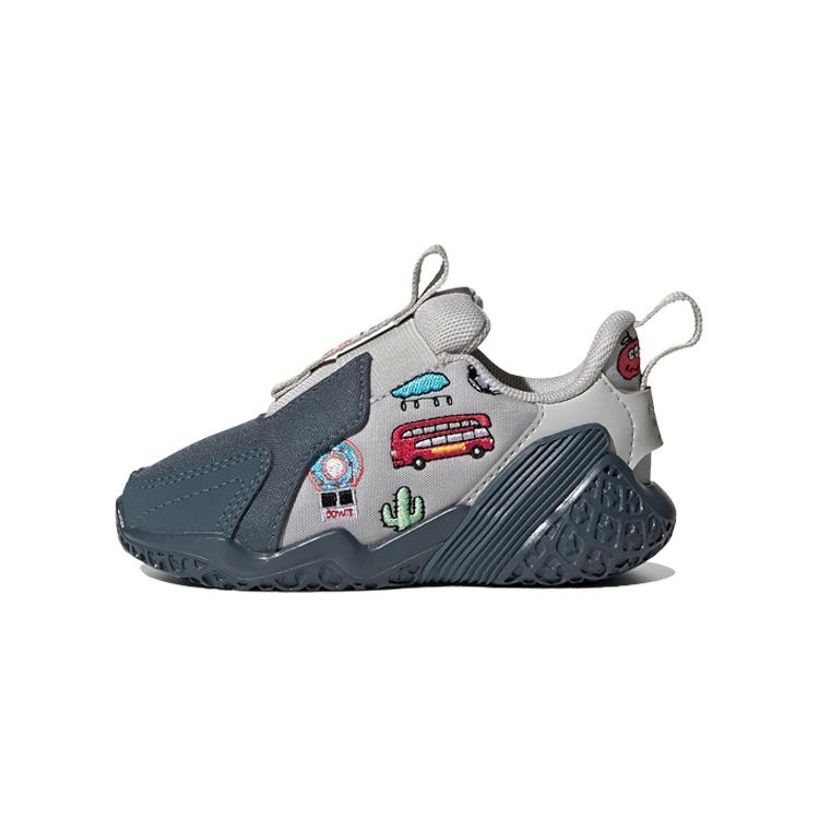 Cleofus x Adidas 4Uture Rnr Ac I Abrasion Resistant Low top Running Shoes Gray Color Infant And Toddler FW8036 22
