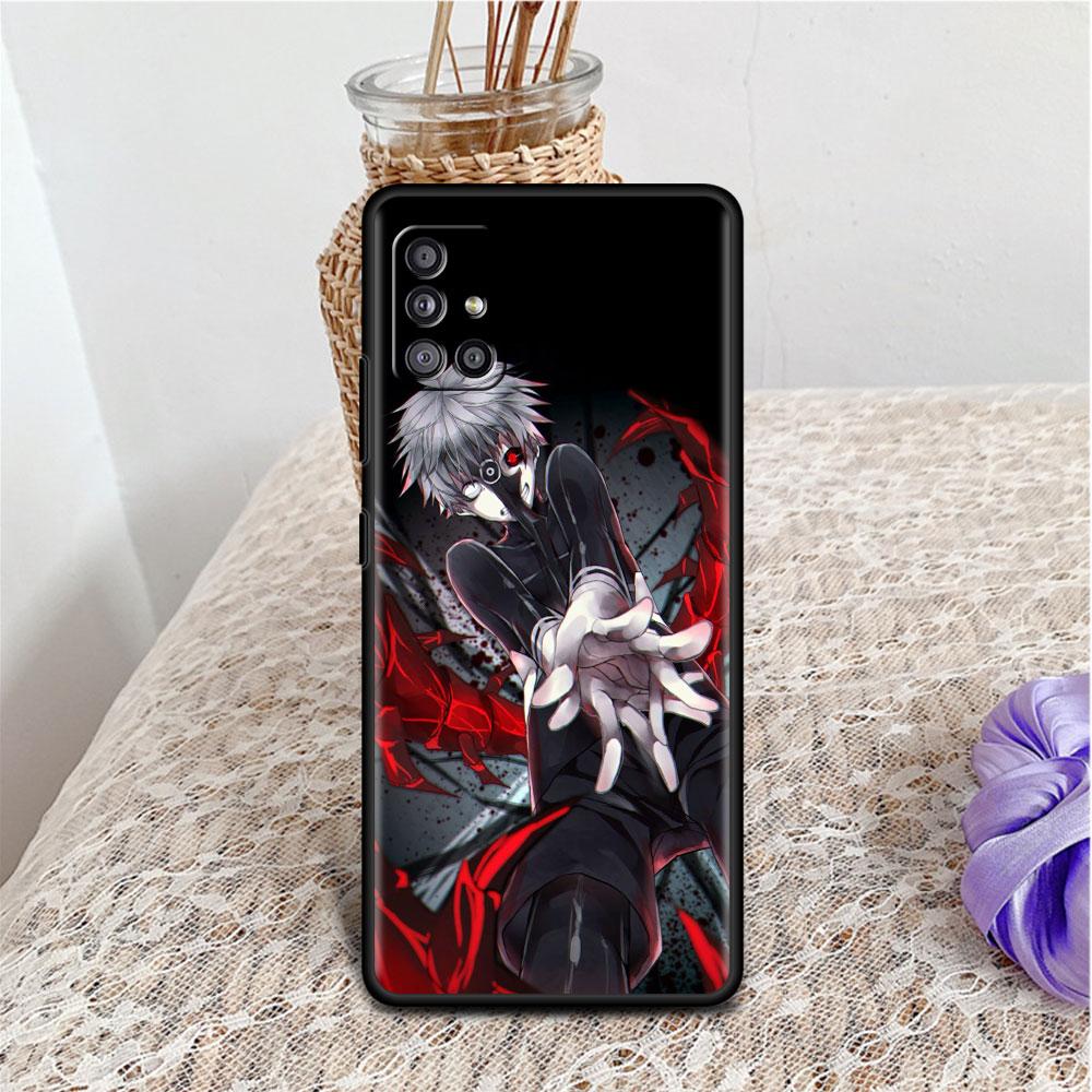 Pouzdro pro Samsung Galaxy A52 A12 A51 A32 A71 A21s A22 A11 A02s A03 A23 A13 A53 A41 A31 A72 Měkký Kryt na Telefon Tokyo Ghoul Anime Sac