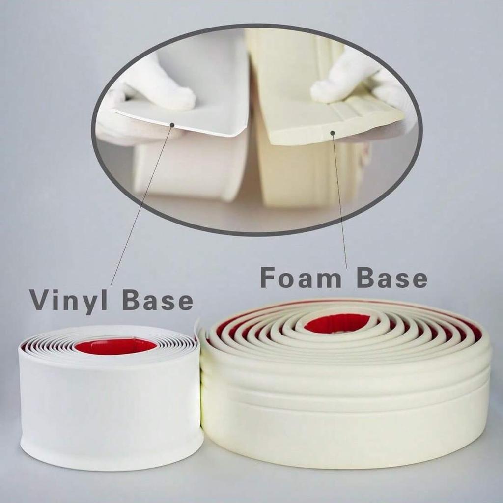 1PC 2m/78.74inch Self-adhesive Foam Baseboard Wall Stickers Waistline Floor Corner Skirting Board Stickers Wall Decoration