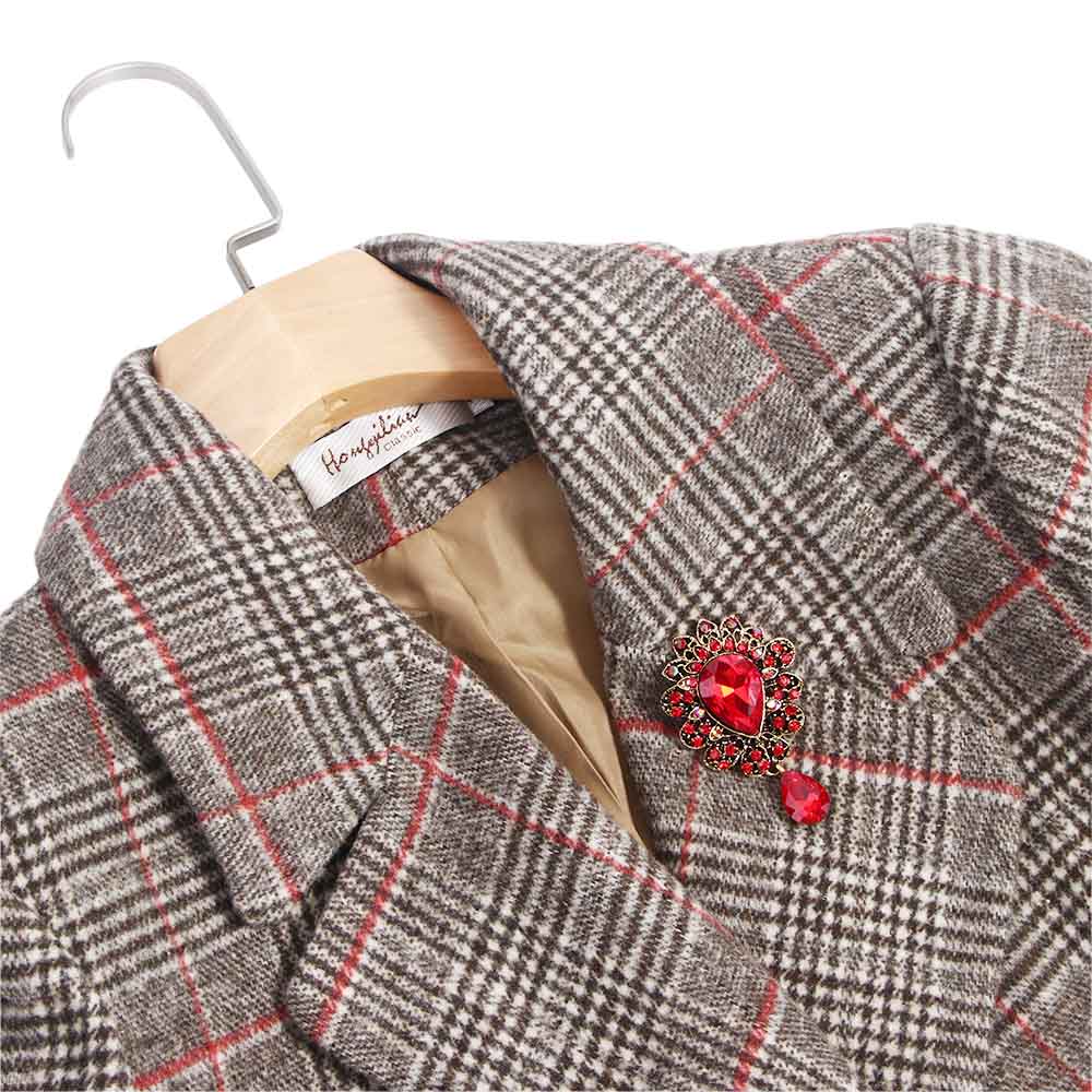 Luxury Crystal Dress For Women Big Water Drop Jewelry Corsage Brooch Pins Fashion Accessories