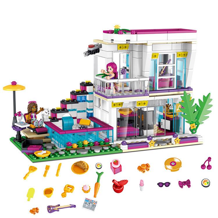 Villa Building Model Building Blocks Toys Friends Series Kids Educational Toys Gifts