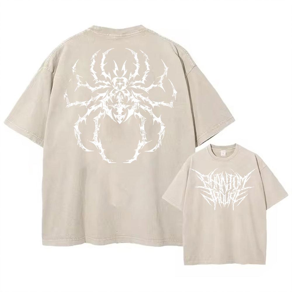 Anime Hunter X Hunter Wash Trička Pánská Vintage Prané Tričko Harajuku Oversize Bavlněné Tričko Bavlna Móda Streetwear Top