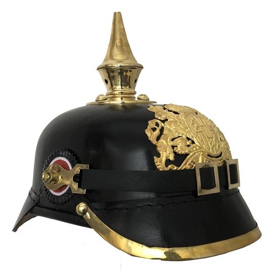 

Немецкий прусский шлем Pickelhaube, имперский офицерский шипованный шлем, носимый для взрослых LARP, доспехи для косплея и реконструкции