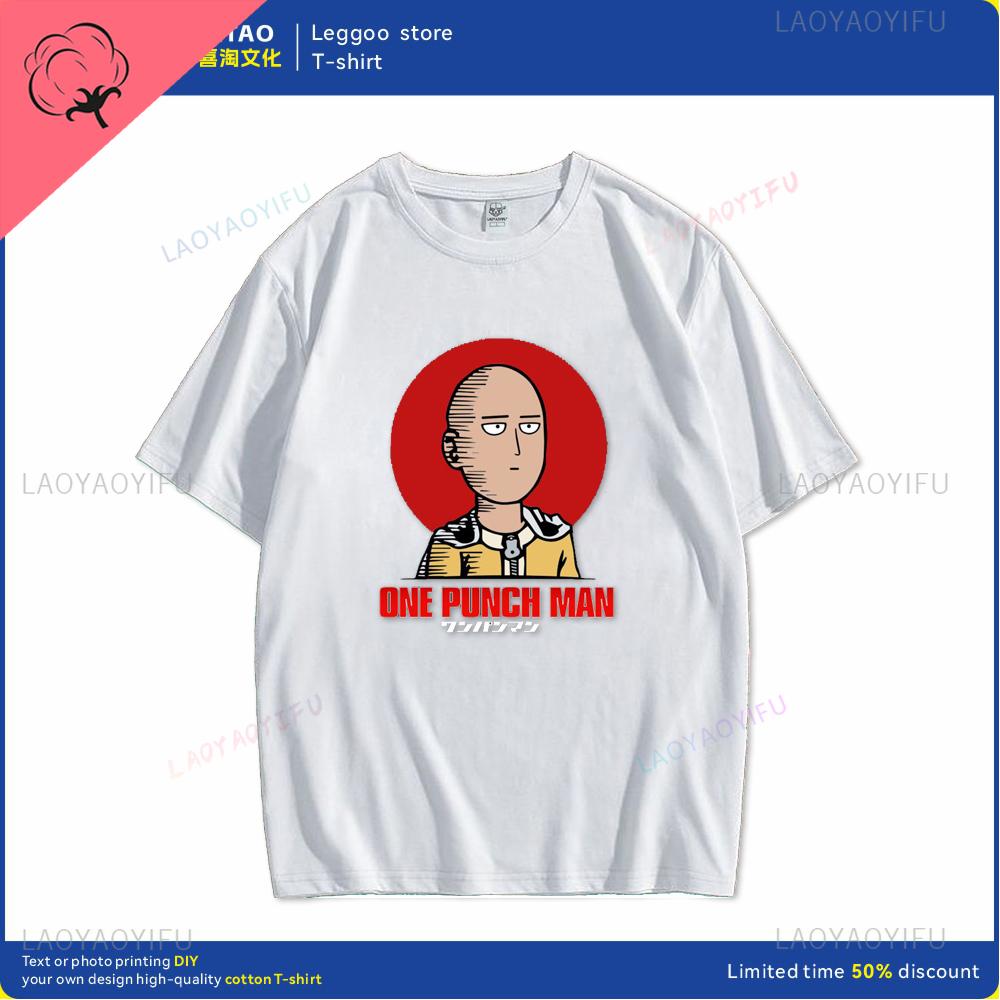 One Punch Man Says Ok Cartoon Hip Hop Crew Neck Casual Fashion Street Wear Trend Summer Comfortable Men Women Universal Tshirt