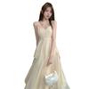 Summer vacation suspender ruffle dress slim Yunnan travel Mori fairy skirt Sanya beach skirt