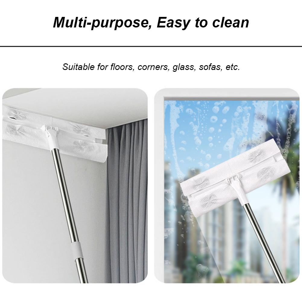 360 Degree Rotation Dry & Wet Flat Mops with Disposable Mop Pad Household Cleaning Mop for Hardwood Laminate Tile Floor Cleaning