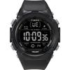 Men's Digital Wristwatch 50mm Black Strap Digital Dial Black Case Modern