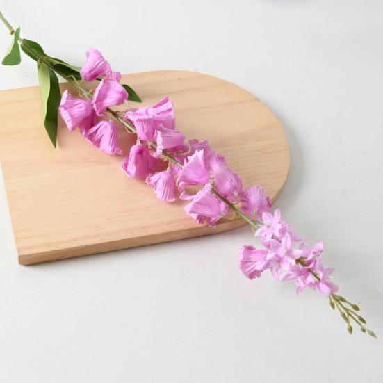 Artificial Lily of The Valley Faux Bell Orchid Bouquet with Long Stem for Vase Home Garden Wedding Party Table Centerpiece