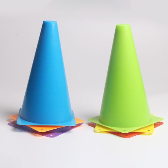 12Pcs/Set Sign Buckets Colorful Plastic Logo Buckets Football Training Cones with Carrying Bag Ergonomic Design Stackable Sports Markers