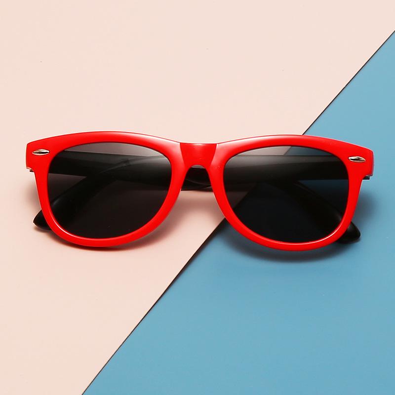 Customizable Colorblock Kids' Sunglasses: Fashionable, Anti-Radiation, Windproof, Sandproof, UV Protection.