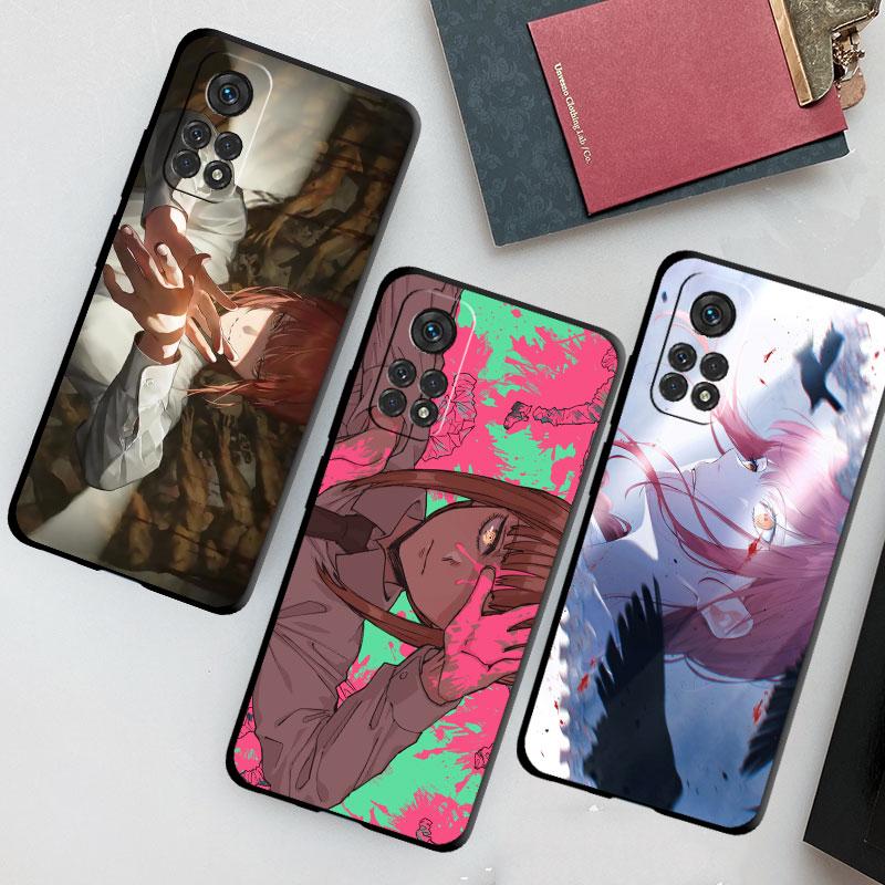 Case For Xiaomi Mi 11 Lite 5G NE 11T Pro 10T 9T 12 12T 12S 12X 11X 11i Note 10 9 Silicone TPU Phone Cover Chainsaw Man Makima