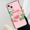 Kawaii Strawberry Milk Phone Case For iPhone 17 Pro Max 16 15 14 11 12 13 Pro Max mini 15 16 Plus 16e 17 Air Cover