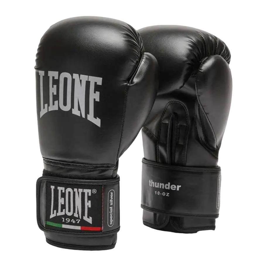 Leone1947 Thunder Kunstleren Bokshandschoenen Zwart 10 oz
