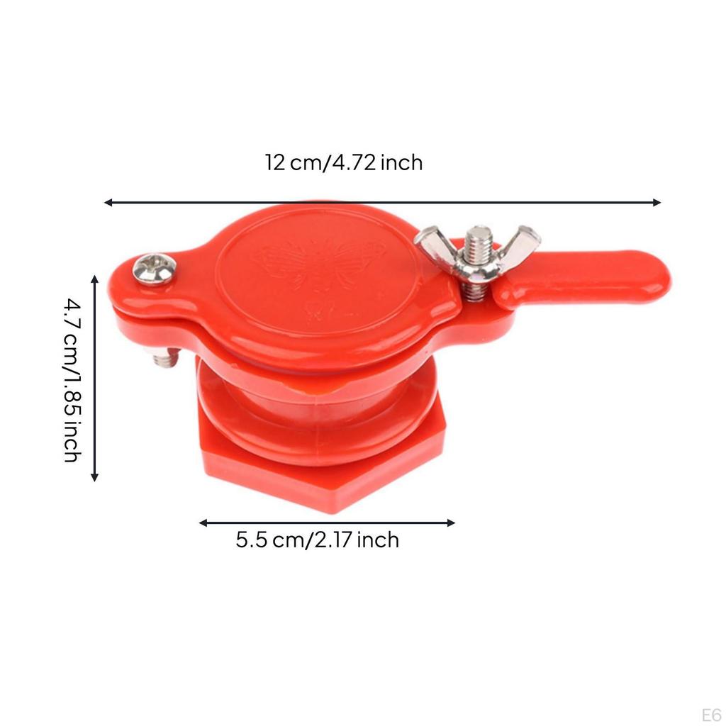Honey Gate Spigot Hinged with Threaded Barrel for Beekeepers White