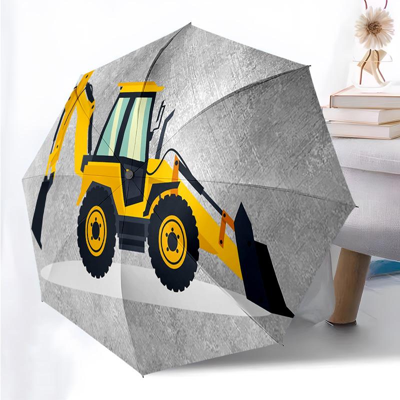 Cars Pattern Folding Umbrella Fashion Auto-Open 8 Iron Ribs Plastic Handle Foldable Sunshade Perfect Christmas Gifts