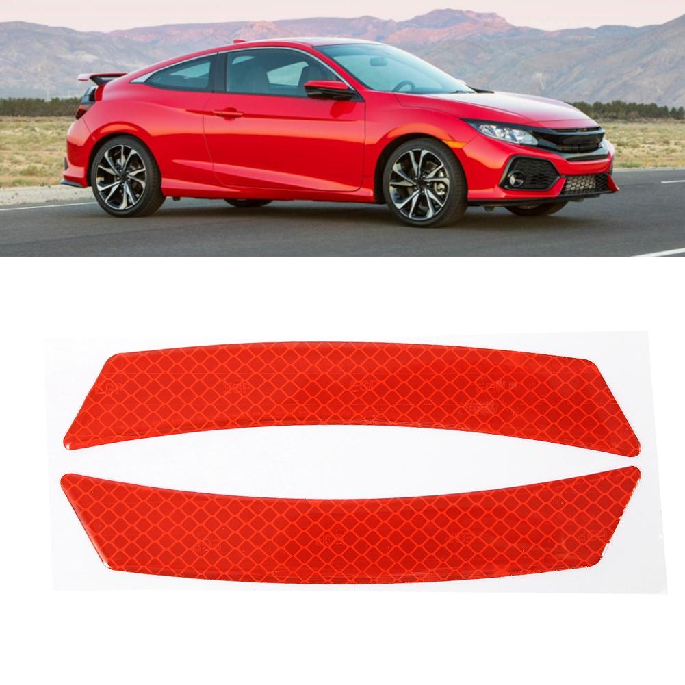 2 szt. Universal Car Reflektor odblaskowa naklejka na koło Brwi Taśma ostrzegawcza bezpieczeństwa