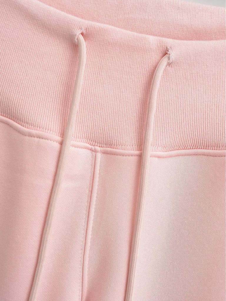 Women's Cotton Flannel Flare Sweatpants - Thickened, Floor-Length, Mid-Low Elastic Waist, Versatile for Autumn and Winter