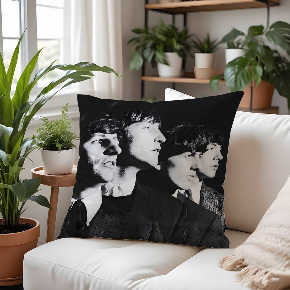 

The B-beatleS-Band Pillow Case Plush Fabric Soft Pillowcase Double Sided Print Cushion Cover Household Gifts 12x12Inch
