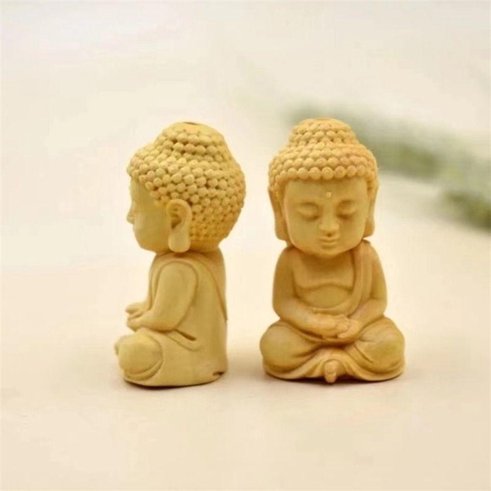 Cute Small Home Decor Handicraft Baby Buddha DIY Key Chain Pendant Little Monk Figurines Car Ornament Buddha Statue