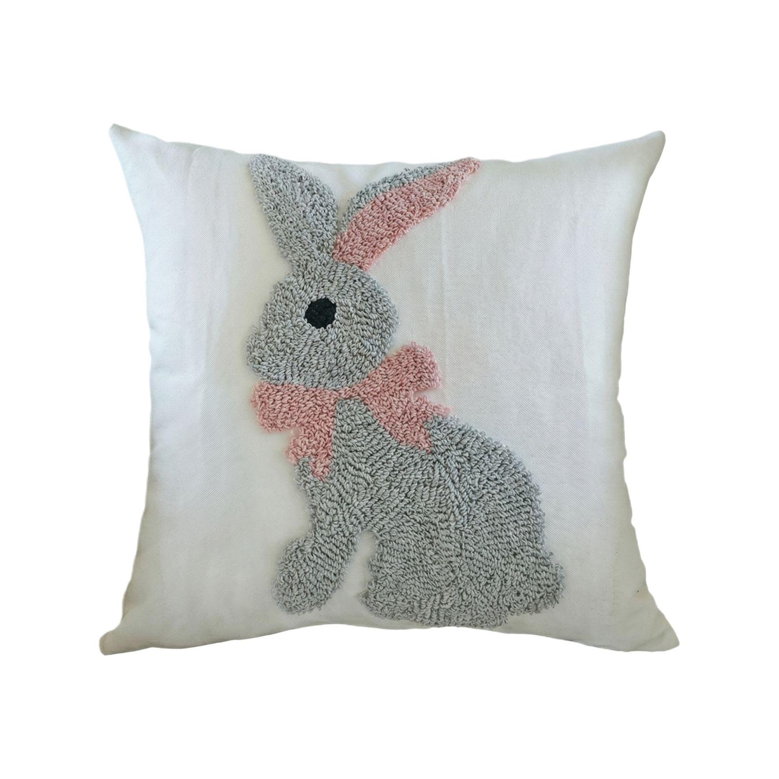 Easter-themed Pillowcase Bunny Loop Embroidery Perfect For Party Decorations pillow Insert Not Included One Size 1170₽