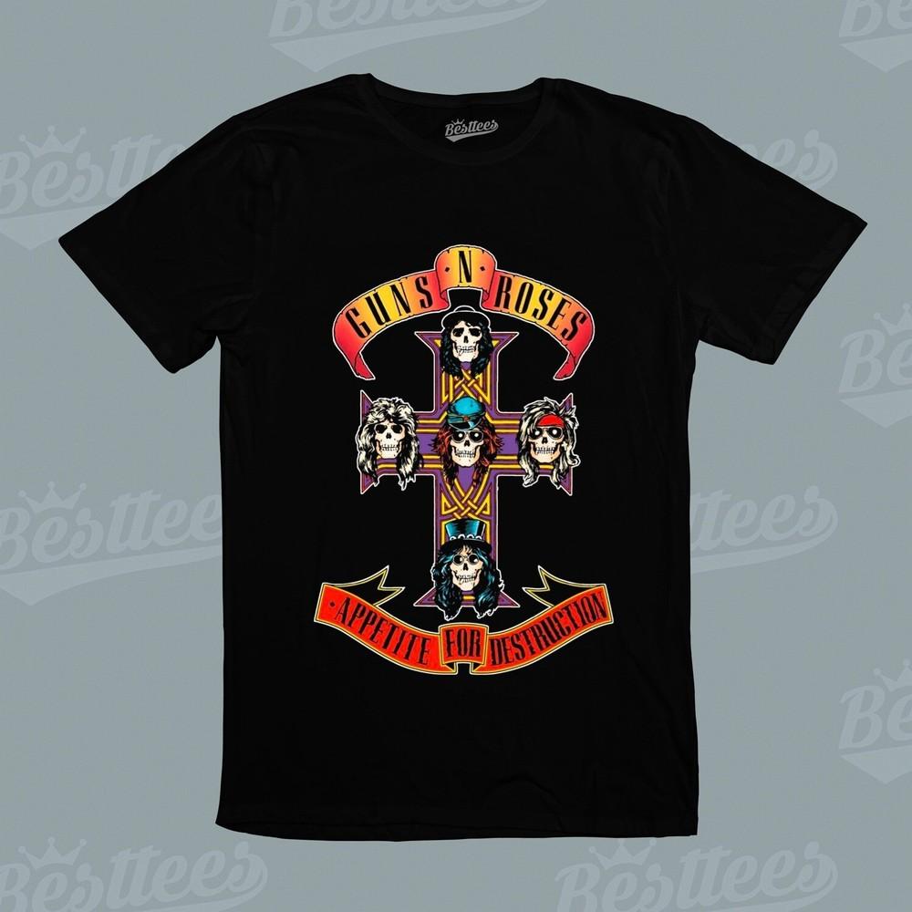 

Gunners Skull Cross Rock Band Guns N Roses Music Glam Heavy Metal Tee T-Shirt Unisex T-Shirt XL