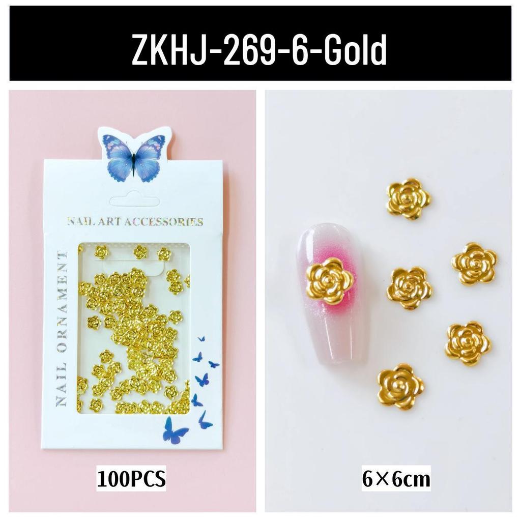 Nail Art Decorations: LOVE Letters, Hearts, Flowers, Metal Alloy Hollow Designs for DIY Journals