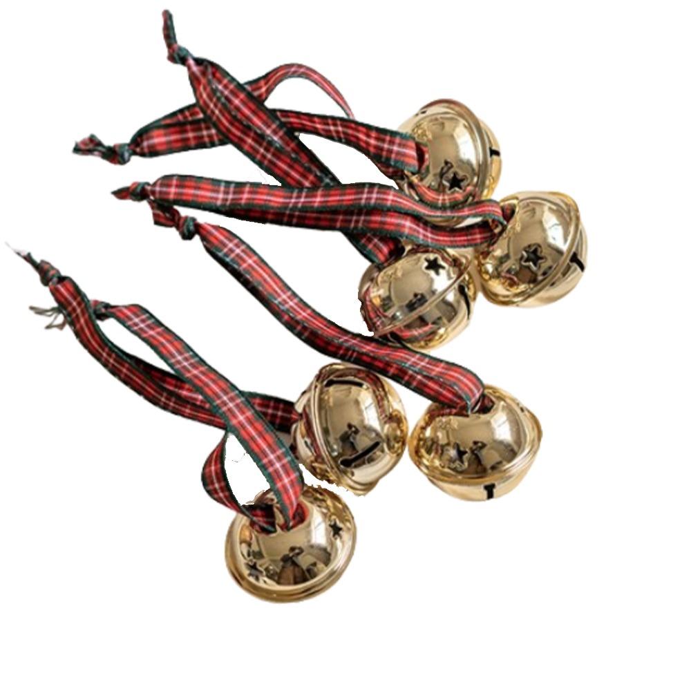 

6 шт. Металлический рождественский колокольчик с приятным звуком, подвесные колокольчики для рождественской елки, сувениры для вечеринки 6Pcs