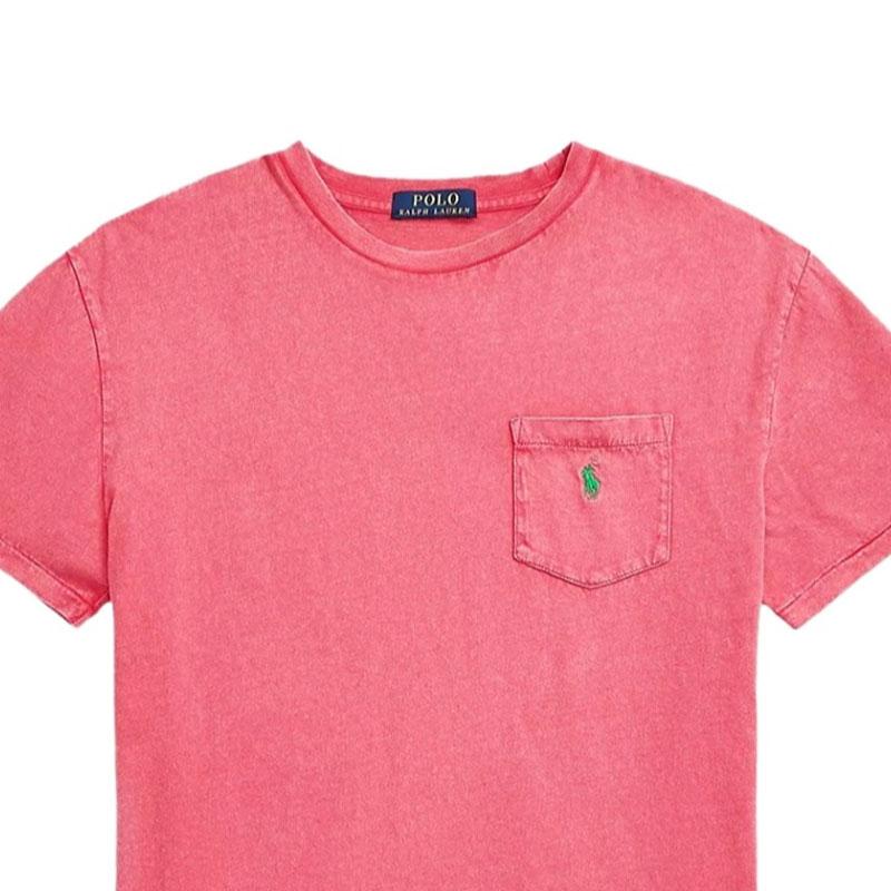 Polo Ralph Lauren Logo Pattern Crew Neck Fitted Short Sleeve T-Shirt Men Tops Red 710835756-023