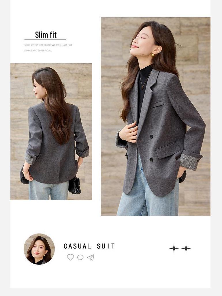 Women's High-End Loose Woolen Winter Suit Jacket 2025