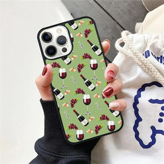 Red Wine Glass Phone Case Cover For iPhone 17 Air 15 16e 14 13 12 Pro Max 11 Pro Max Plus Coque Shell