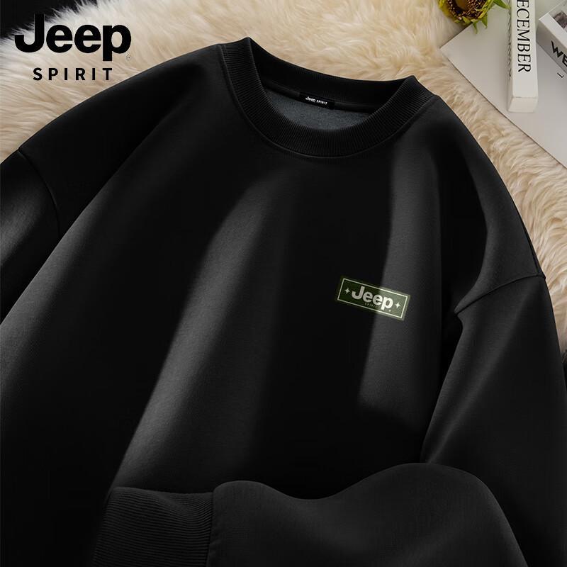 

JEEP SPIRIT Men s Heavyweight Fleece-Lined Crewneck Sweatshirt 3XL