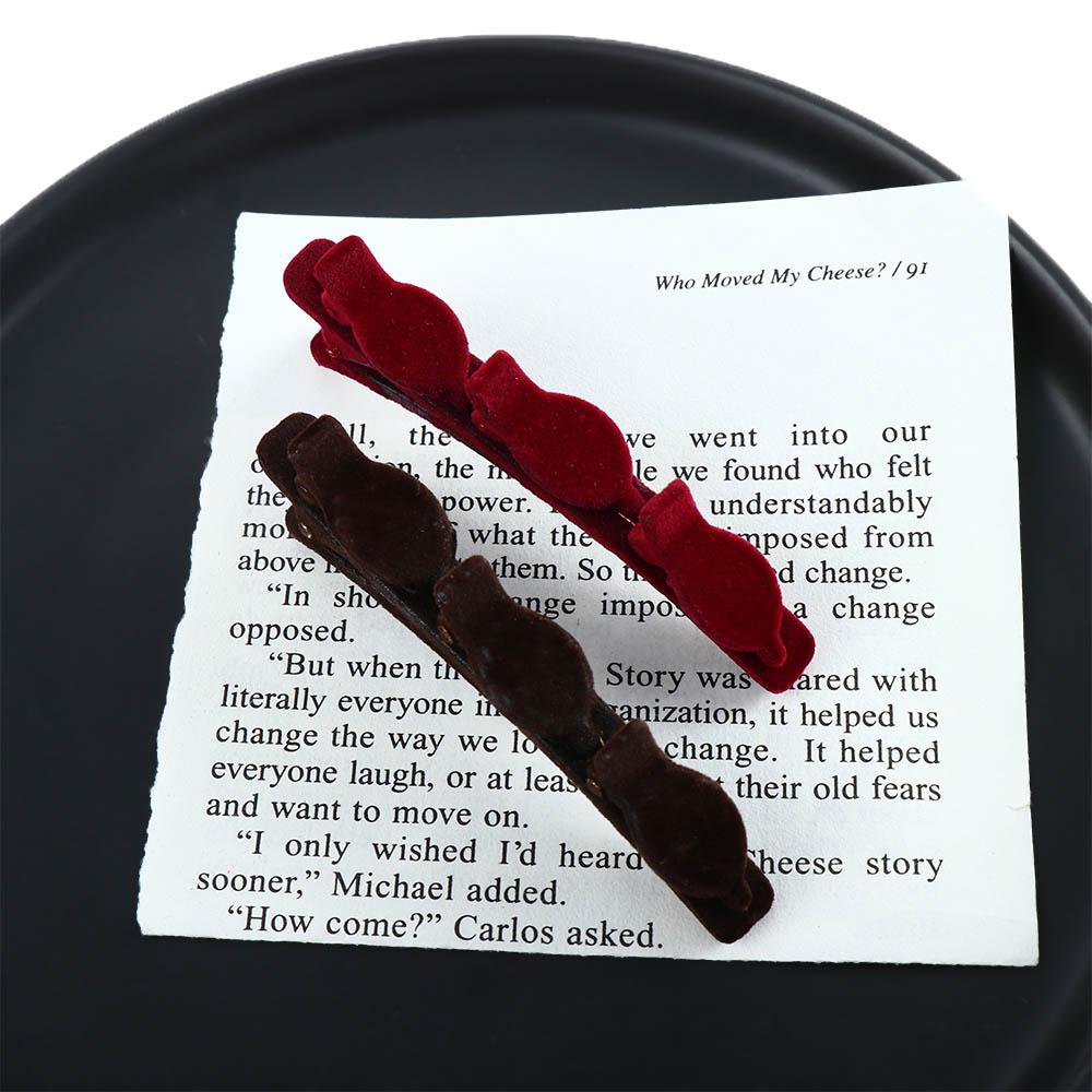 Kids Velvet Women Hair Accessories Teethed Duckbill Clip Braided Side Clip Korean Style Hairpin
