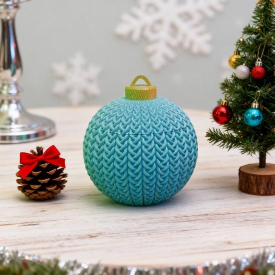Christmas Tree Ball Decoration Imitation Crochet Festive Tree Ornaments Indoor Outdoor Holiday Decor