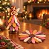 Decorative Home Table Decor Foldable Fairy Wooden Trivet Heat-Resistant Protector 2-in-1 Figurine & Flower Heat Proof Teapot Stand Shape Hot