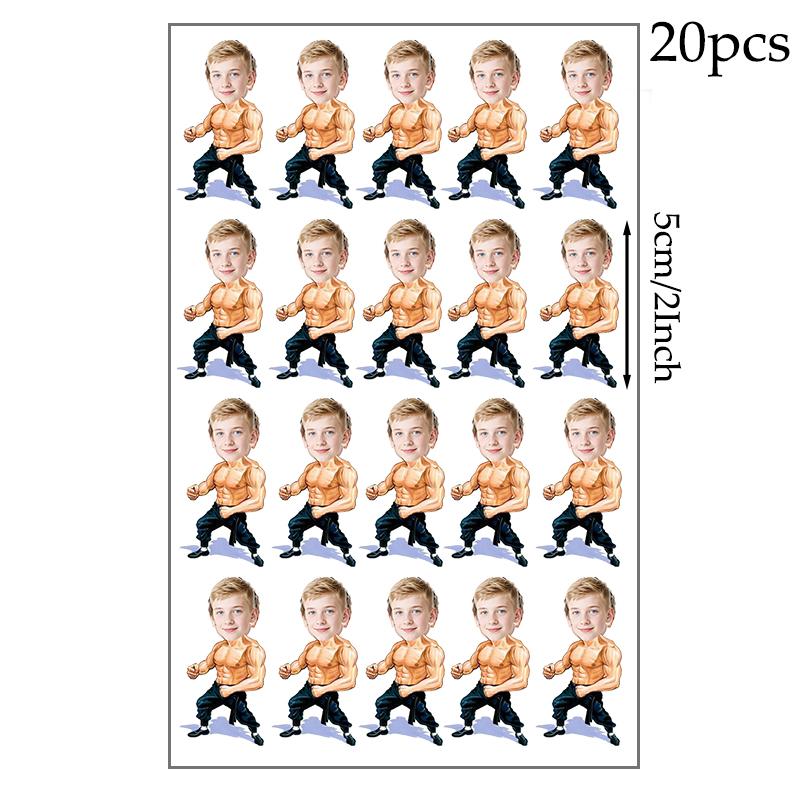 

Персонализированные Смешные Баннеры-наклейки на бумаге с Кунг-фу, Топперы для торта, Персонализированная этикетка для подарка на день рождения, Новогодний кулон, Праздничный атрибут As Picture