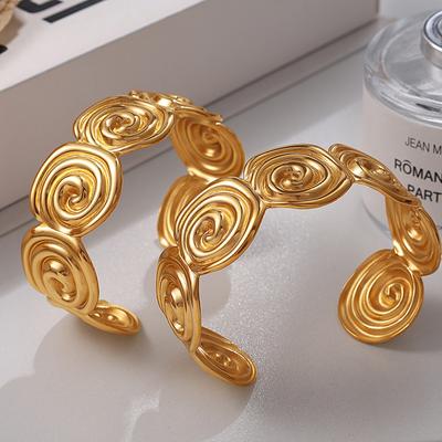 Irregular Thread Bracelet Exaggerated Design Sense Popular Exquisite Bracelet 18K Gold Plated Bracelet