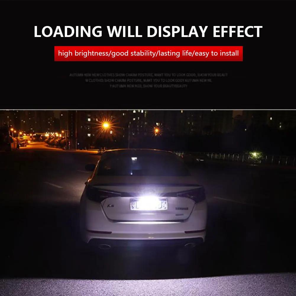 Car Reversing Light Car License Plate Lamp 45/90 SMD LED Bulbs Brake External License Plate  Waterproof Lamps Bar Red+White