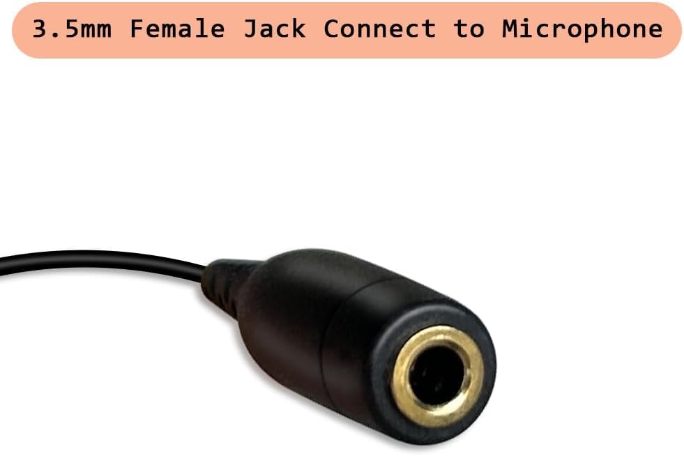 VECASDEN Rode SC4 3.5mm TRS To TRRS Microphone Cable Adapter, 3 Inch