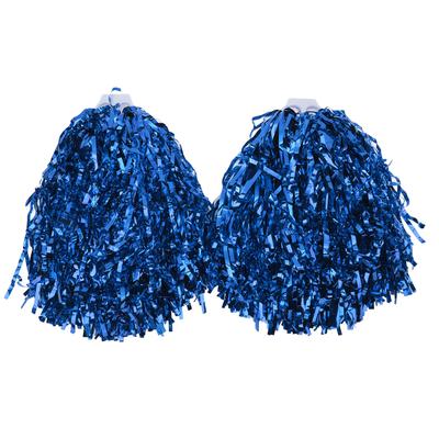 2 PIEZAS Pompones de Animación con Mango Duro Agitadores de Fiesta de Mano para Escuela de Danza Juegos Deportivos Espíritu de Equipo Animación Azul