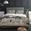 Advertising Newspaper Retro Bedding Set 3pcs Duvet Cover Pillowcase Kids Adult Quilt Cover Double Bed Set Home Textile