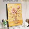 DIY Frameless Pearl Painting Kit Elegant Pink Rose Vase 3D Shiny Bead Art Canvas Relaxing Craft for Adults Home Wall Decor Gift