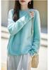 Women's Pure Wool Round Neck Sweater - Cozy Loose Knitwear for Autumn/Winter