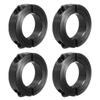 MECCANIXITY Shaft Collar 1 1/8" Bore Double Split Carbon Steel Clamping Collar Shaft Collars with Set Screw Black 4 Pack