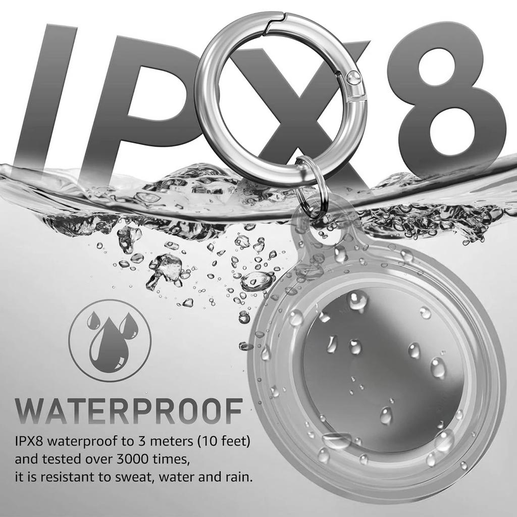 4/2/1 Pack AirTag Schlüsselanhänger Wasserdichte AirTag Halterung Hülle Kompatibel mit Apple AirTag Hülle für Hund Katze Halsband Tracker Schlüsselring