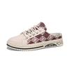 Summer new men's daily leisure half-drag bag head men's shoes fashionable one-pedal cloth retro breathable board shoes