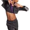 adidas Veste Crop Manches Longues Couleur Unie Femme Vêtements d'Extérieur Noir IB4751