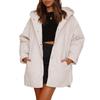 Winter European and American Women's Casual Diamond Hooded Lightweight Jacket