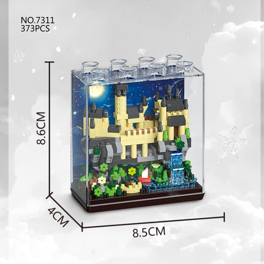 Non-Toxic Miniature Architecture Building Blocks Castle Assembly Toys Mini Bricks Kids Toys New Year Christmas Gifts